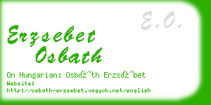 erzsebet osbath business card